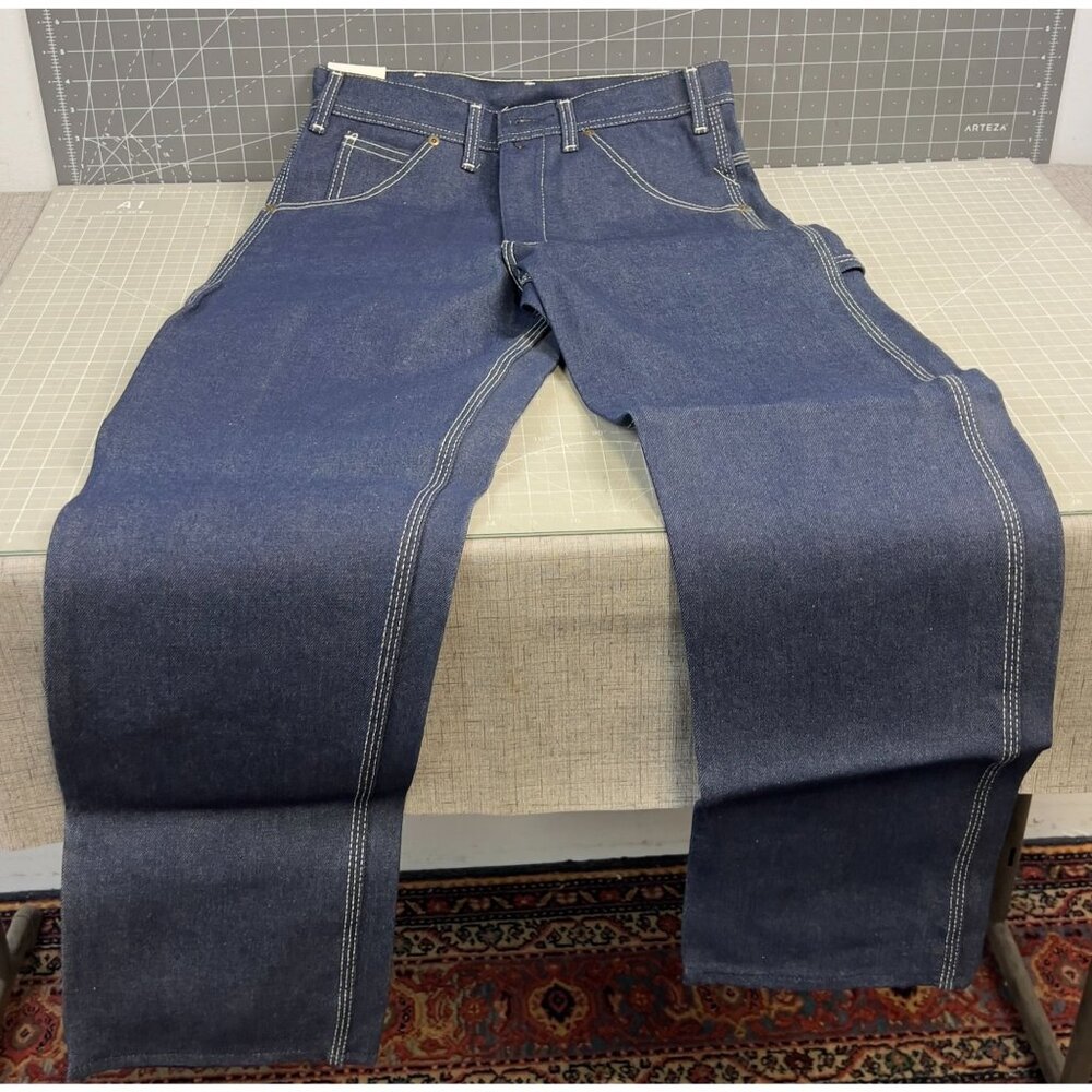 Key Brand Heavyweight Work Dungarees Triple Stitched Rivets 1990's NOS Deadstock - Picture 7 of 14